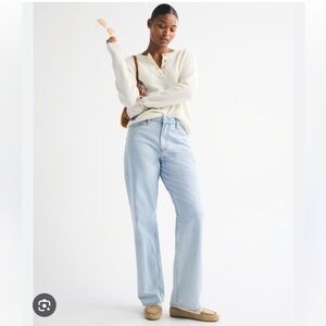 Abercrombie High Rise Loose Jeans, Light Wash, 24